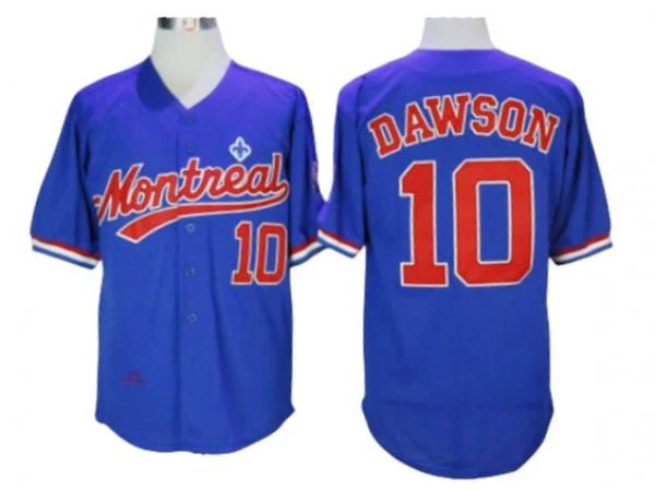 Montreal Expos #10 Andre Dawson Blue 1997 BP Button Front Jersey by My Store