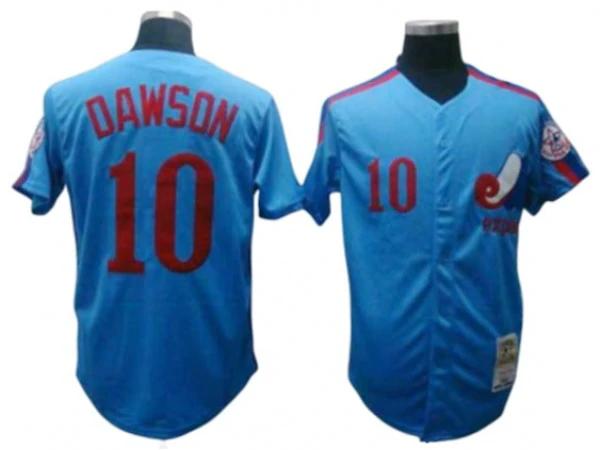Montreal Expos #10 Andre Dawson Blue Throwback Jersey by My Store