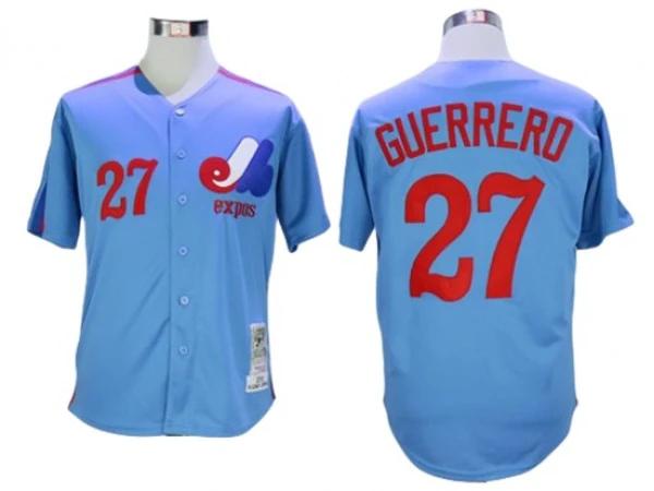 Montreal Expos #27 Vladimir Guerrero Blue Throwback Jersey by My Store