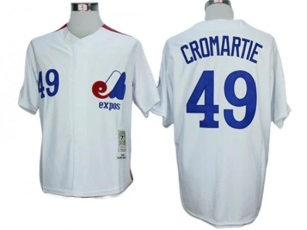 Montreal Expos #49 Warren Cromartie White Throwback Jersey by My Store
