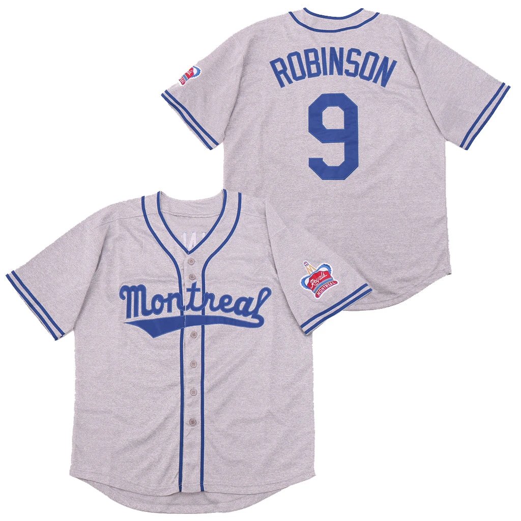 Montreal #9 Jackie Robinson Movie Baseball Jersey by My Store
