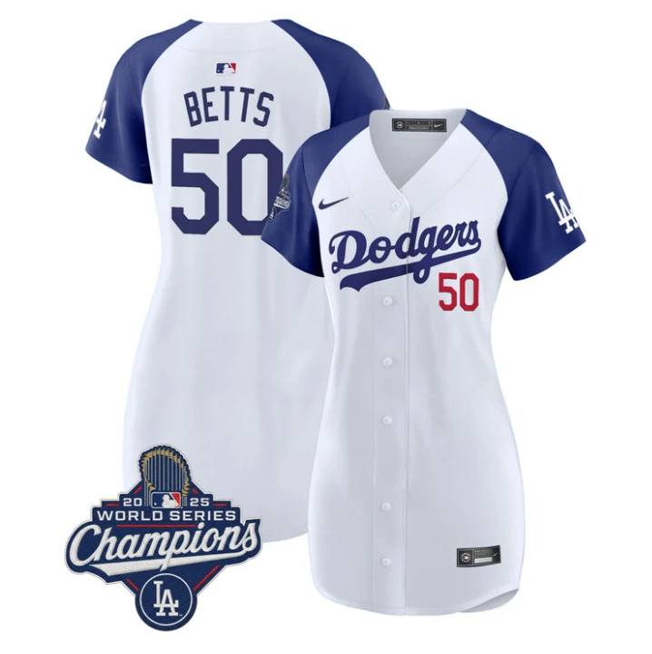 Mookie Betts Dress #50 Dodgers 2025 World Series Champions Stitched by My Store