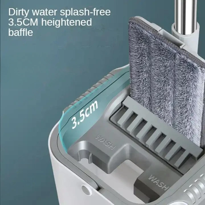 Flat Bottom Mop and Bucket Set with Aluminum Handle Bowlift by Bowlift
