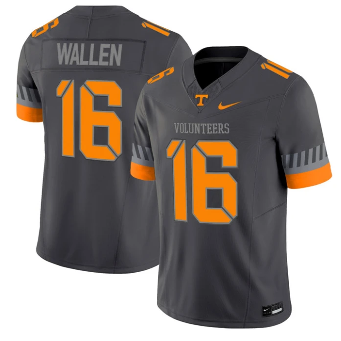 Morgan Wallen Jersey #16 Tennessee Vols 2025 Smokey Grey Series Stitched by My Store