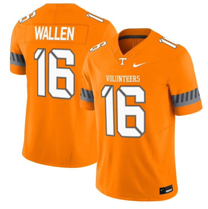 Morgan Wallen Jersey #16 Tennessee Vols 2025 Smokey Grey Series Stitched Orange by My Store