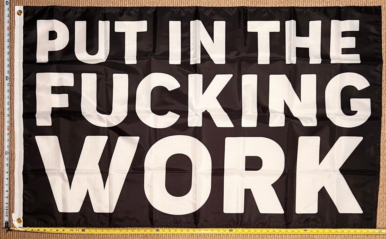 Motivation Flag Nobody Cares Work Harder 10 Gym Banner Sign 3x5' by flagsjustdoit