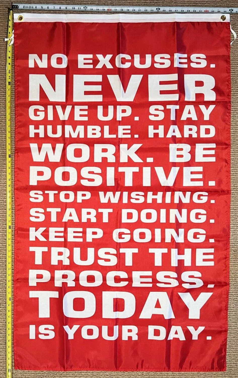 Motivation Flag Nobody Cares Work Harder 18 Gym Banner Sign 3x5' by flagsjustdoit