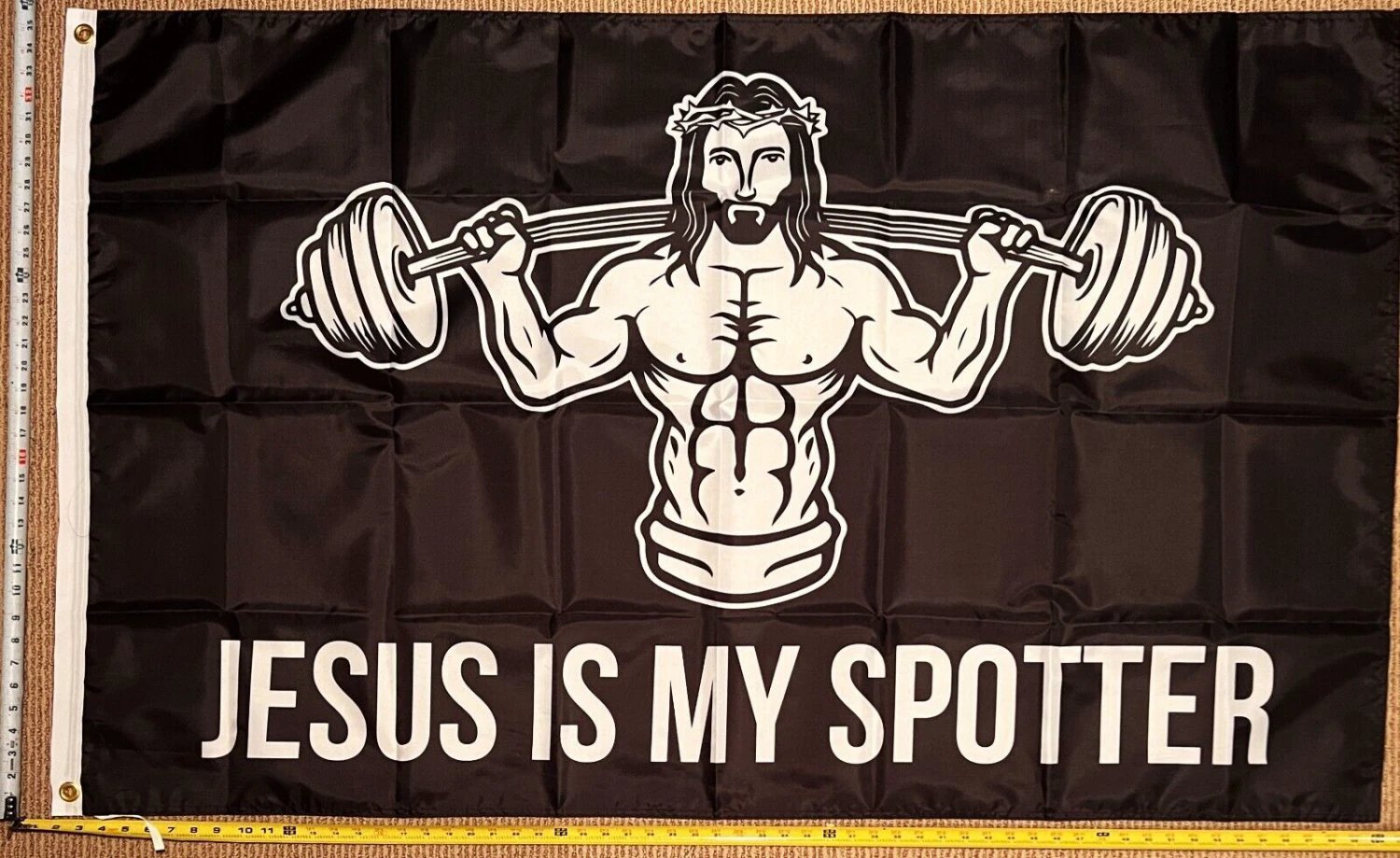 Motivation Flag Nobody Cares Work Harder Jesus Gym Banner Sign 3x5ft by flagsjustdoit