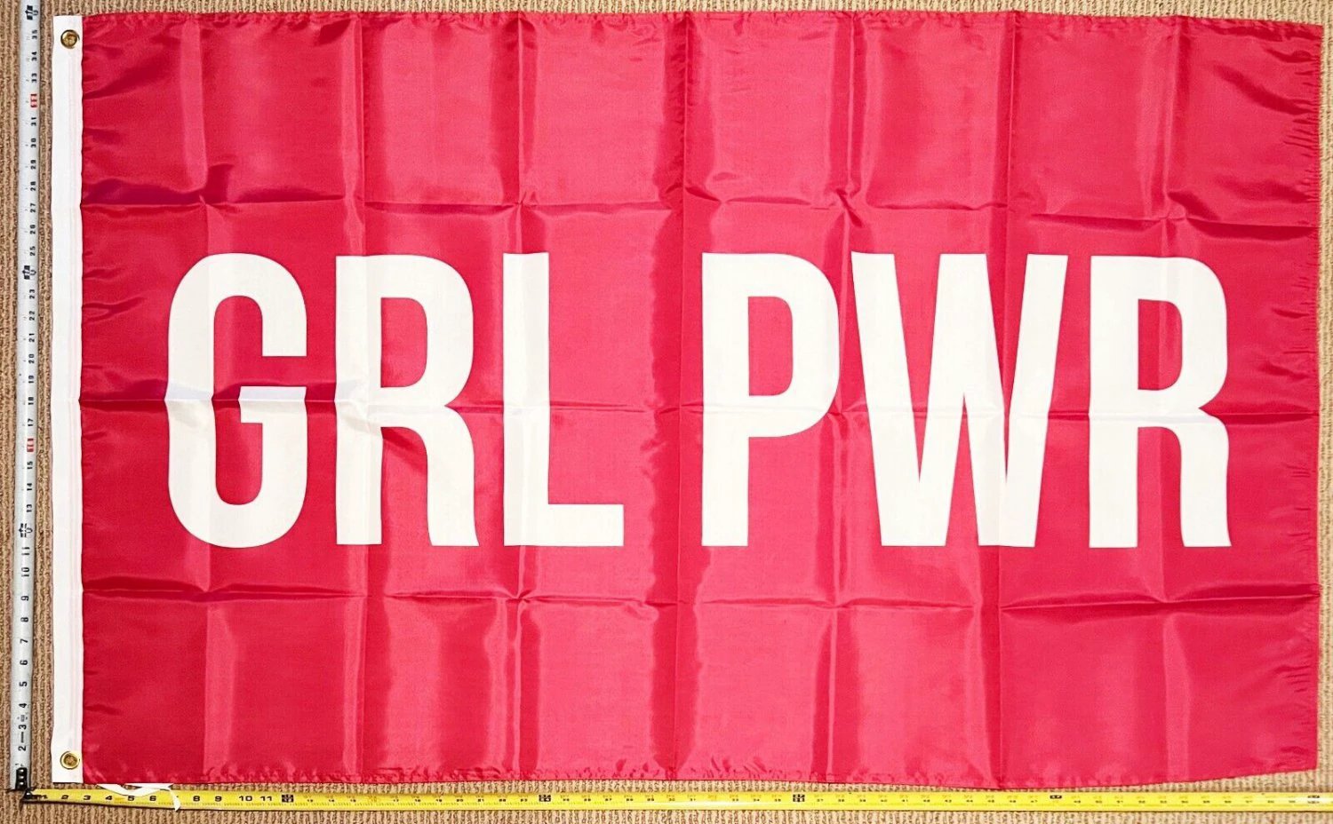 Motivational Flag Girl Power Work Hard Gym Dorm Beer Sign USA 3x5' by flagsjustdoit