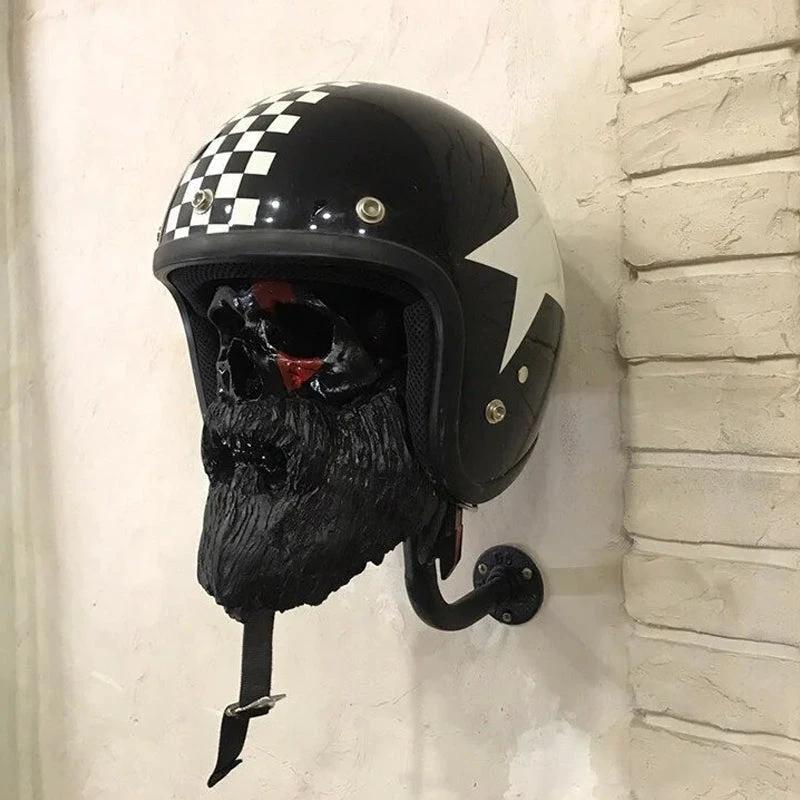 Skull Motorcycle Helmet Holder by Bowlift