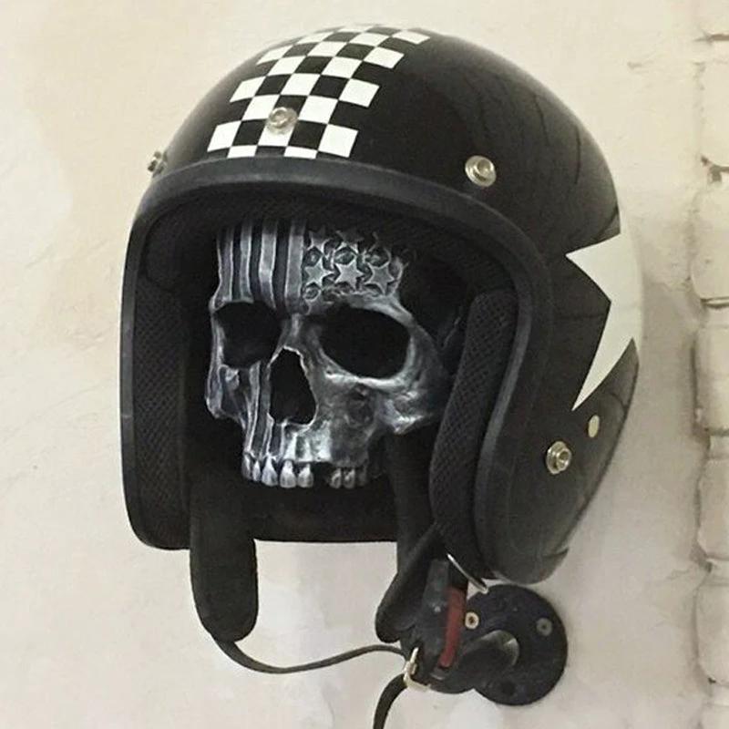 Skull Motorcycle Helmet Holder by Bowlift
