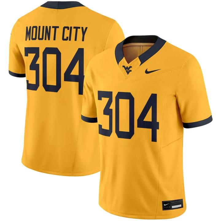 Mount City Jersey #304 West Virginia Mountaineers 2025 Vapor Stitched by My Store NCAA Football Jerseys