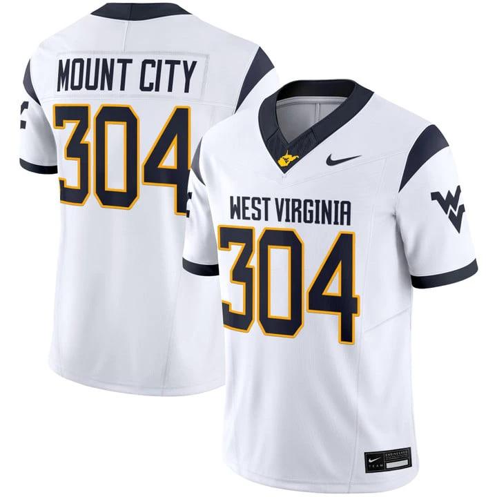 Mount City Jersey #304 West Virginia Mountaineers 2025 Vapor Stitched by My Store NCAA Football Jerseys