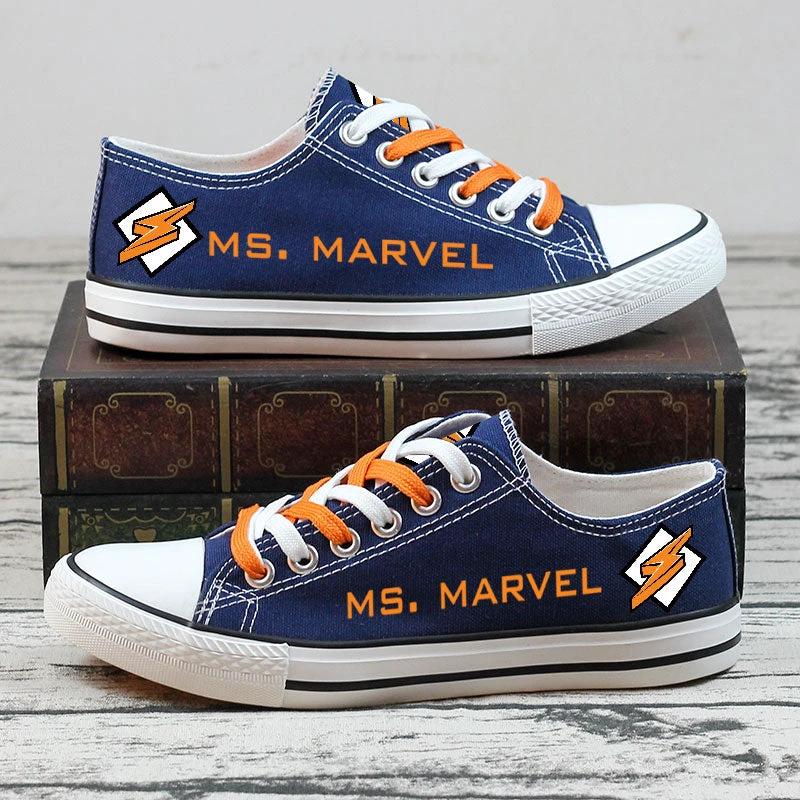 Ms. Marvel Low Top Canvas Sport Sneakers Shoes For Men Women Fans by Crocs
