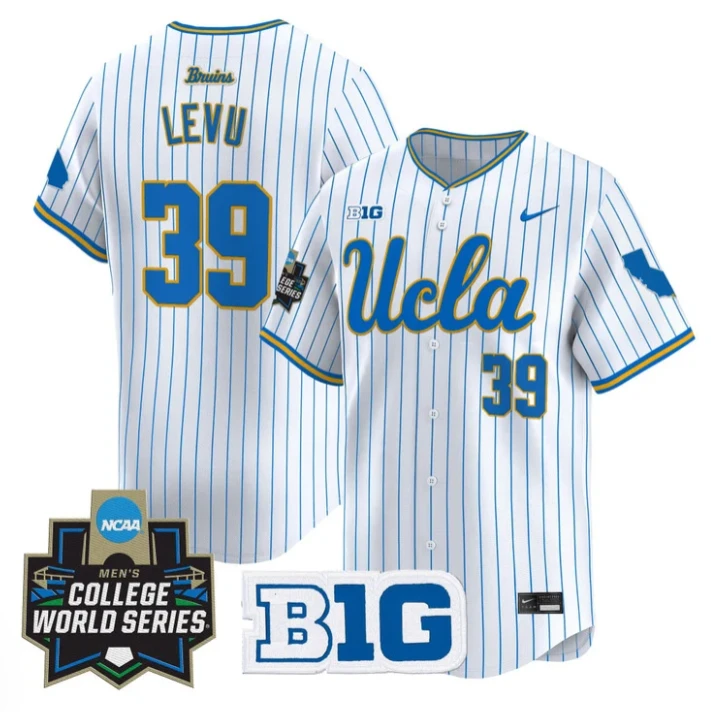Mulivai Levu Jersey #39 UCLA Bruins 2025 World Series Stitched Pinstripe by My Store