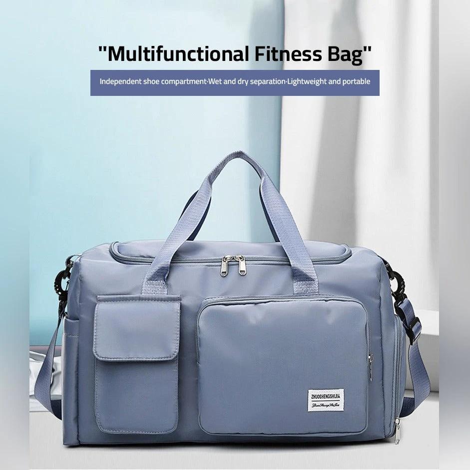 Traventix Travel Bag with Multiple Compartments | Waterproof & Lightweight | Sports, Fitness & Weekend Bag for Men & Women by BowLift