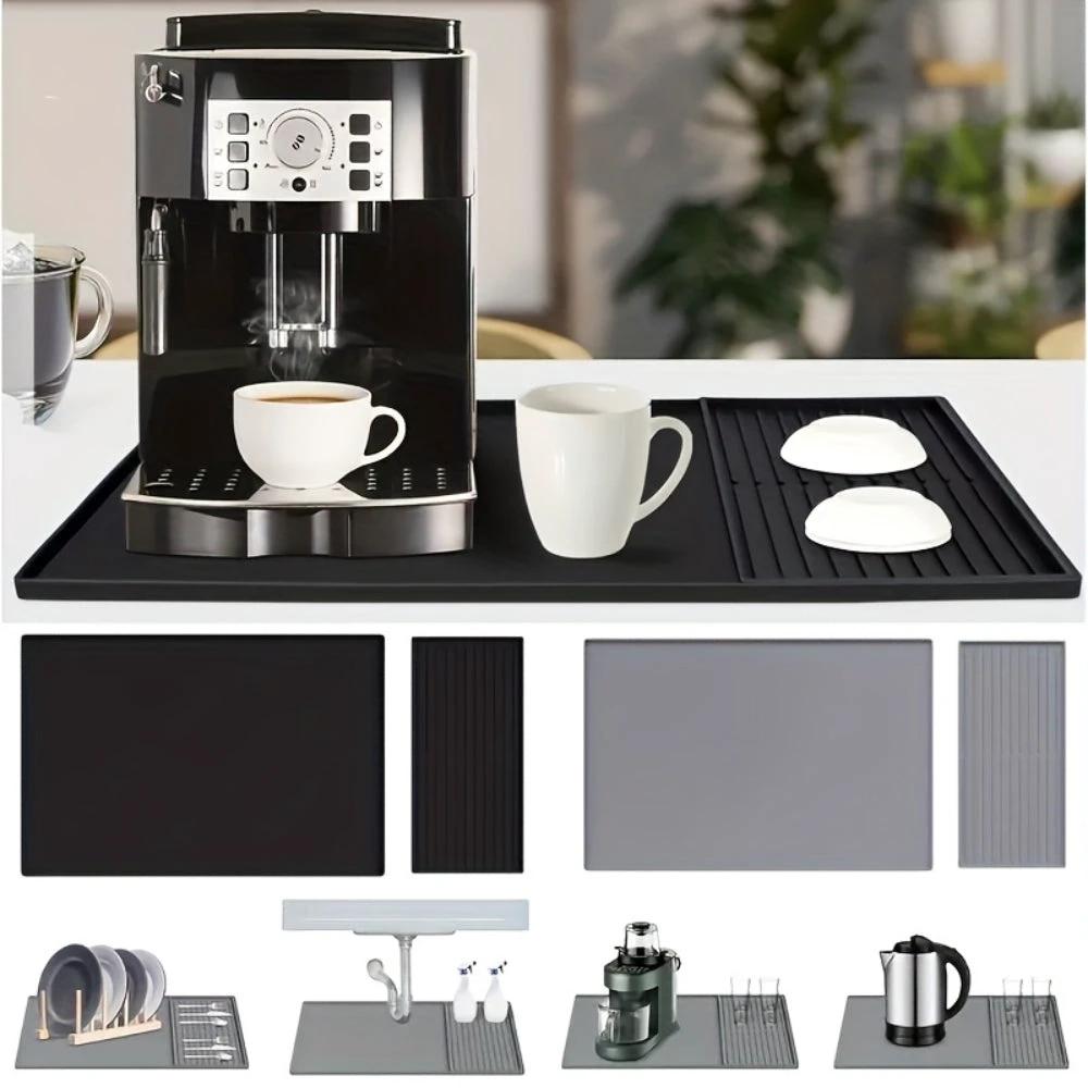 Multifunctional Silicone Coffee Bar Mat with Drainage by Casa & Beyond