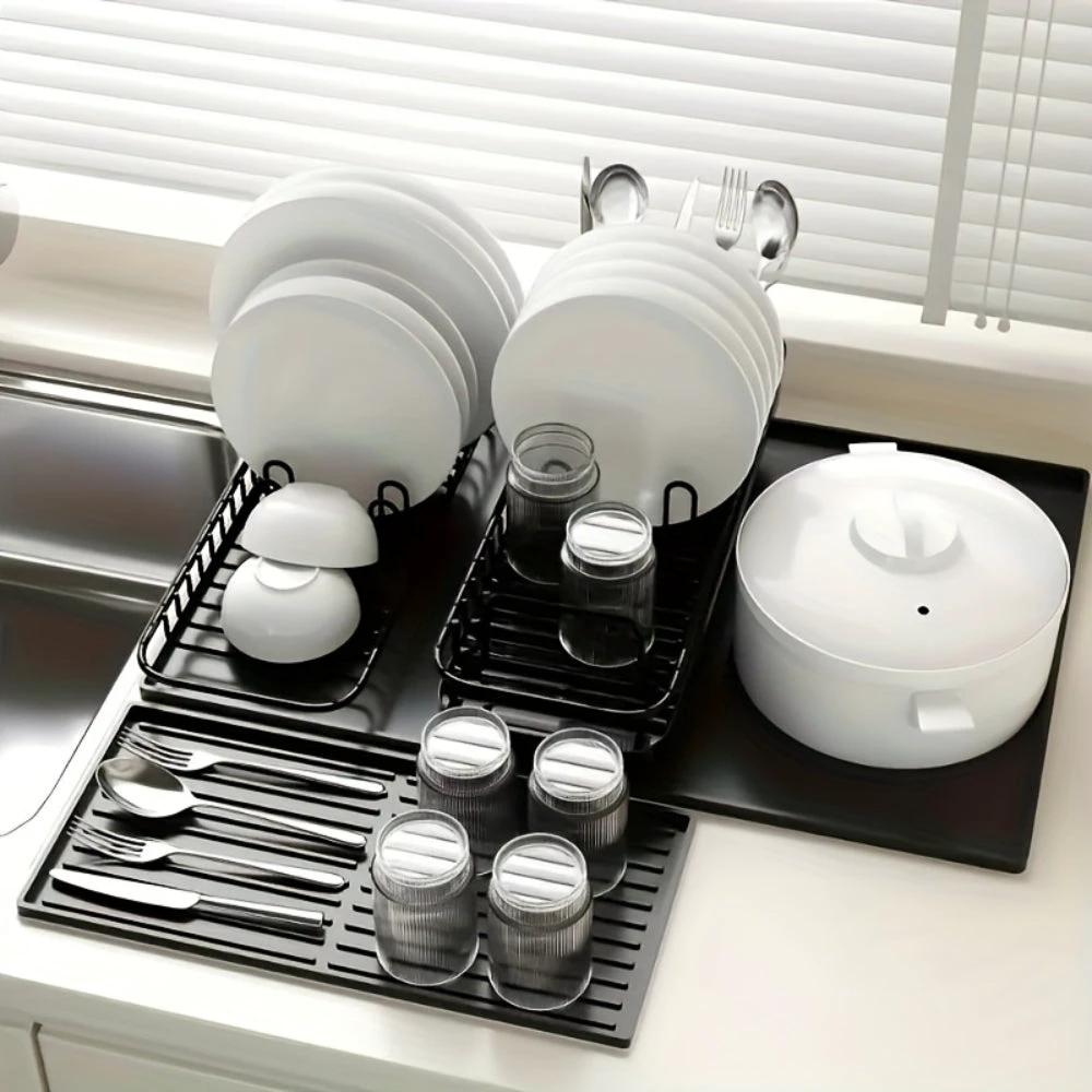 Multifunctional Silicone Coffee Bar Mat with Drainage by Casa & Beyond