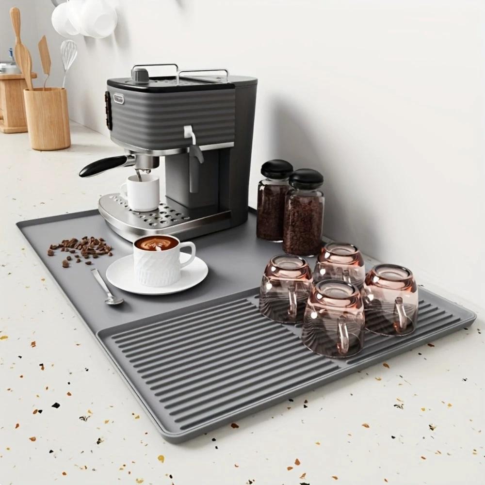Multifunctional Silicone Coffee Bar Mat with Drainage by Casa & Beyond