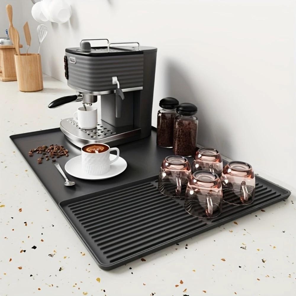 Multifunctional Silicone Coffee Bar Mat with Drainage by Casa & Beyond