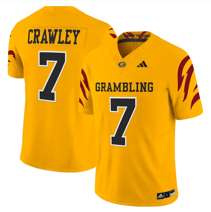 Myles Crawley Jersey #7 Grambling Tigers 2025 Vapor Limited Stitched by My Store NCAA Football Jerseys