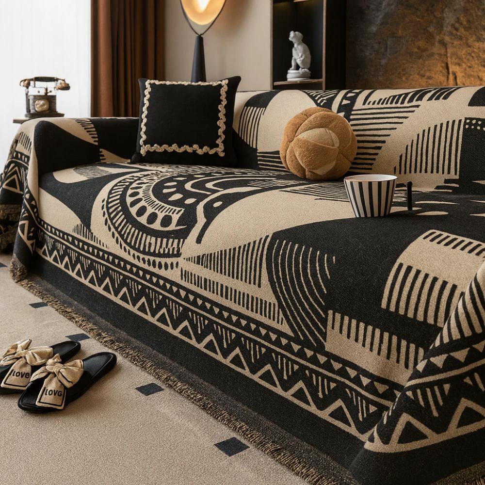 Mystic Lines Pattern Sofa Cover by Casa & Beyond