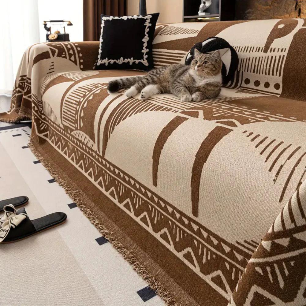 Mystic Lines Pattern Sofa Cover by Casa & Beyond