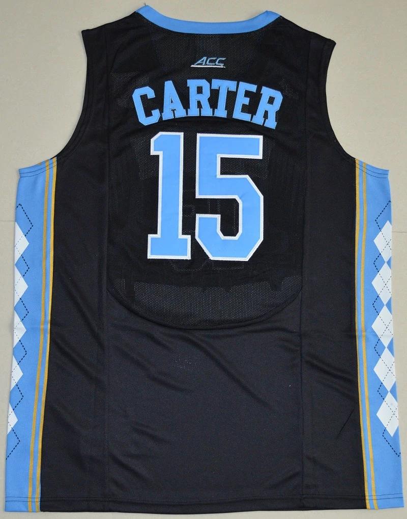 North Carolina Tar Heels #15 Vince Carter NCAA Basketball Jersey Black by My store basketball