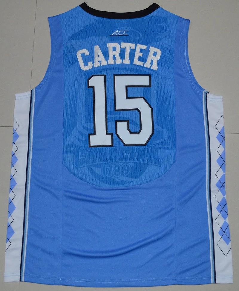 North Carolina Tar Heels #15 Vince Carter NCAA Basketball Jersey Blue by My store basketball