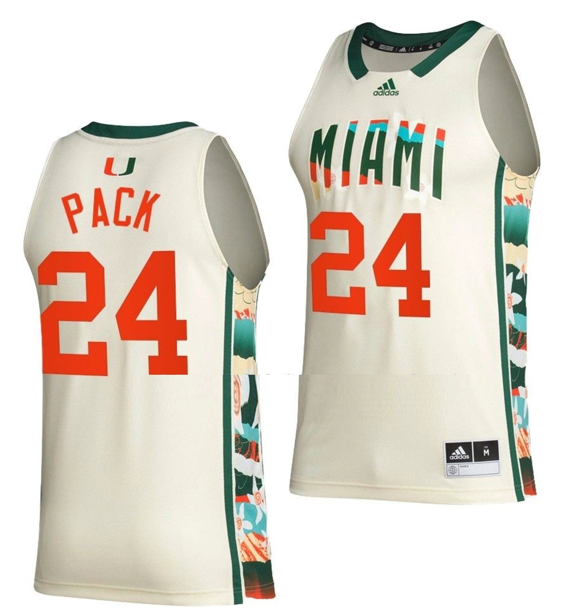 Nijel Pack Jersey Miami Hurricanes College Basketball White Honoring Black Excellence #24 by My store basketball
