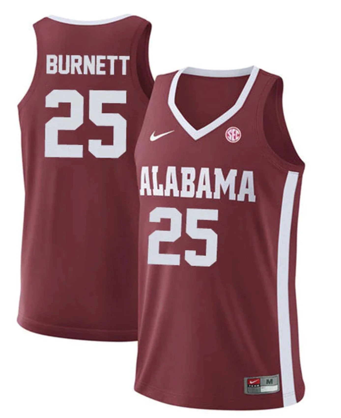 Nimari Burnett Jersey Alabama Crimson Tide College Basketball Replica Crimson #25 by My store basketball