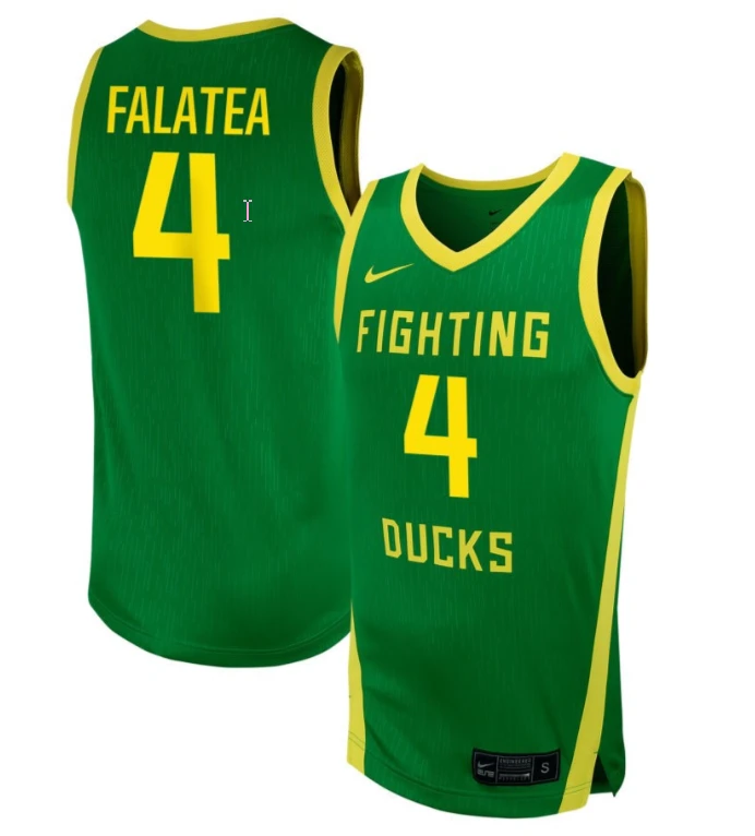Nani Falatea Jersey #4 Oregon Ducks NIL Basketball Green by My store basketball