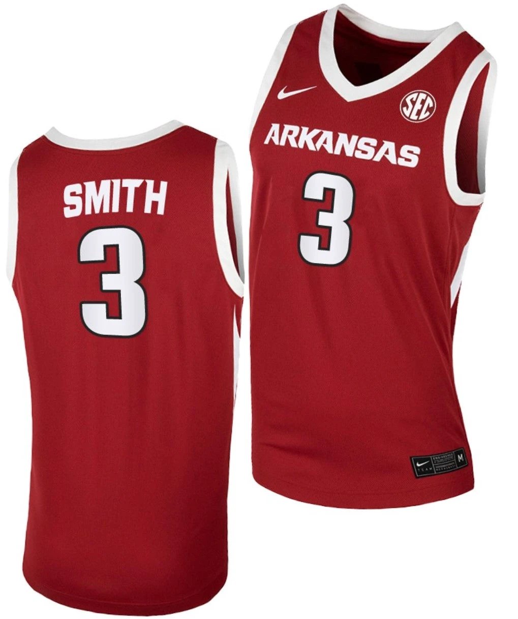 Nick Smith Jersey Arkansas Razorbacks College Basketball 100 Season #3 by My store basketball