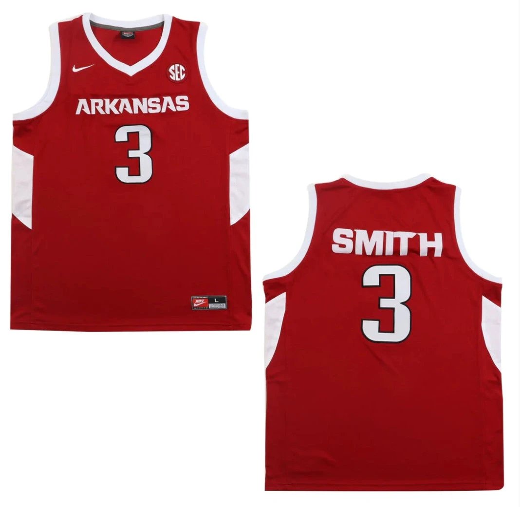 Nick Smith Jersey Arkansas Razorbacks College Basketball 100 Season #3 by My store basketball