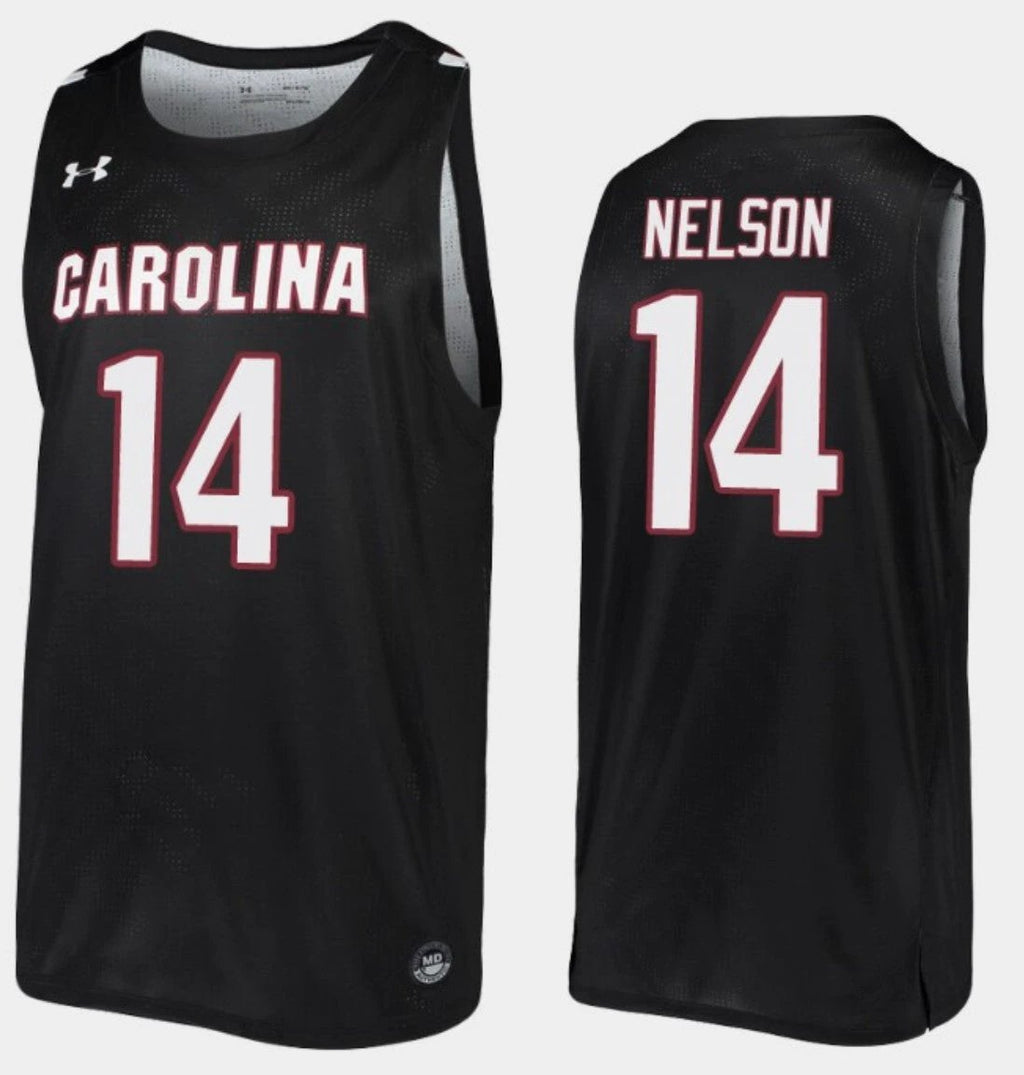 Nathan Nelson Jersey South Carolina Gamecocks College Basketball Black Replica #14 by My store basketball