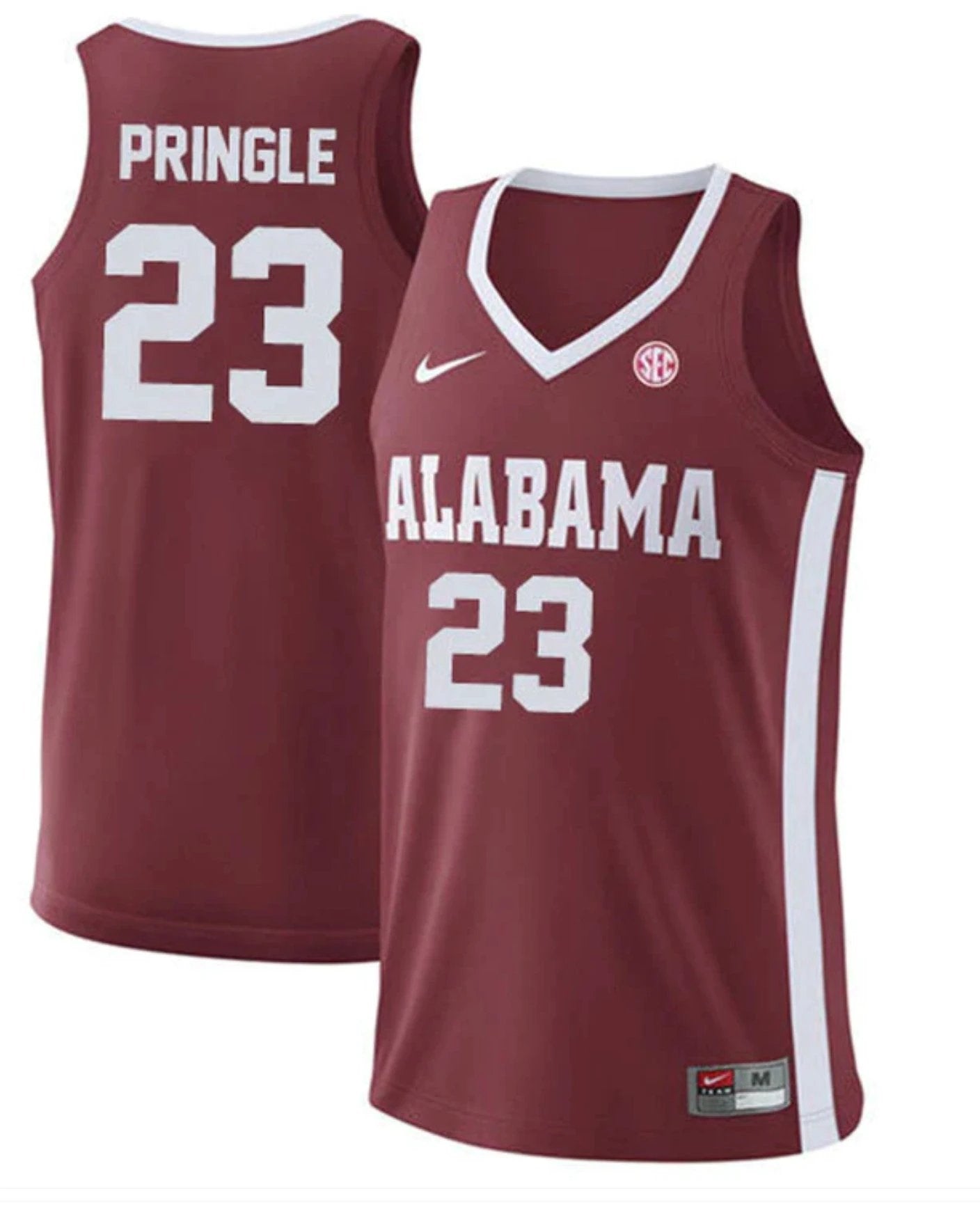 Nick Pringle Jersey Alabama Crimson Tide College Basketball Replica Crimson #23 by My store basketball