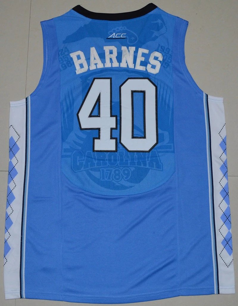 North Carolina Tar Heels #40 Harrison Barnes NCAA Basketball Jersey Blue by My store basketball