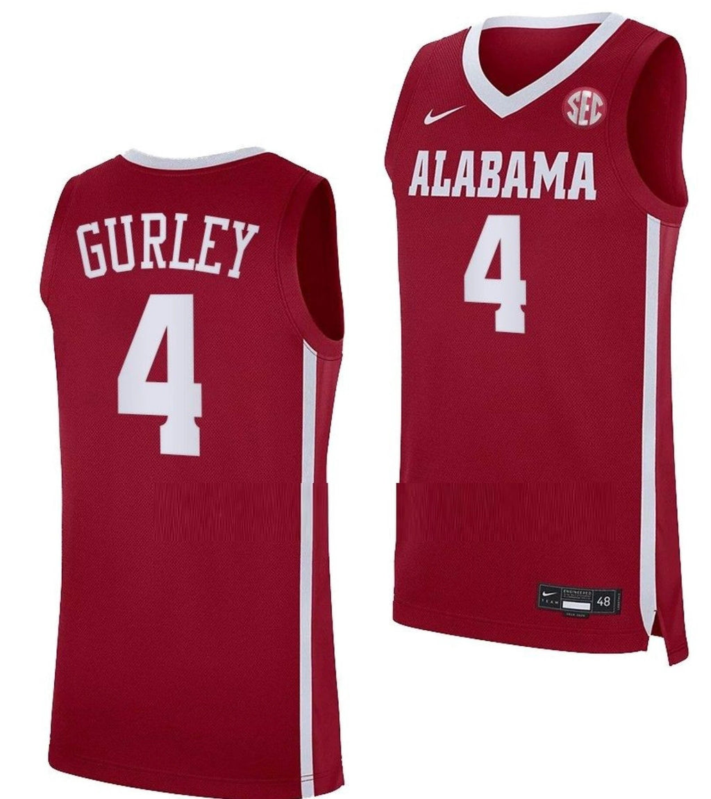Noah Gurley Jersey Alabama Crimson Tide College Basketball Crimson #4 by My store basketball