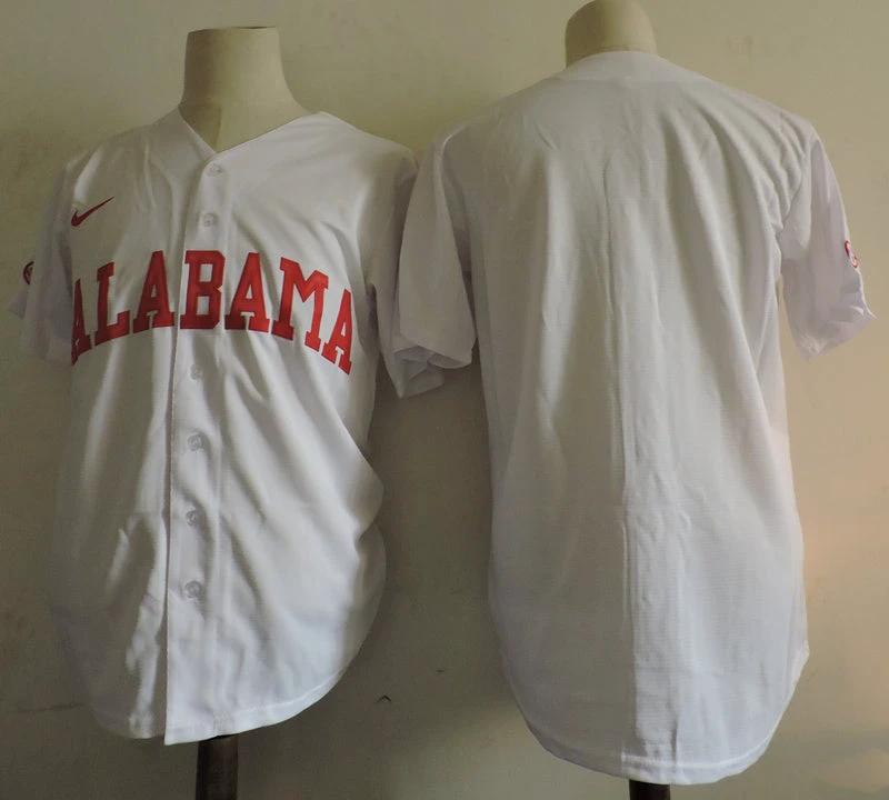 NCAA Alabama Crimson Tide Movie Baseball Jersey White by My Store