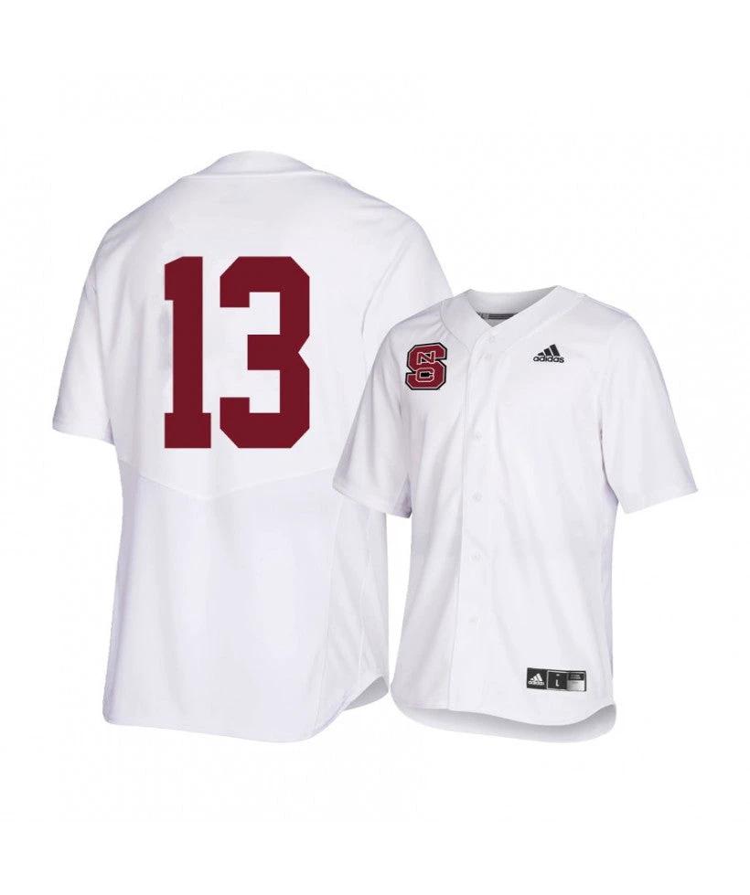 NC State Wolfpack 13 Tyler McDonough White College Baseball Jersey by My Store