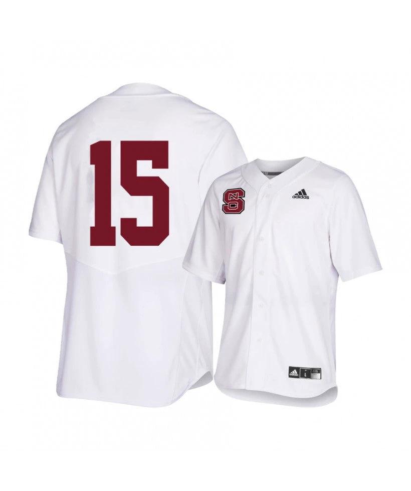 NC State Wolfpack 15 J.T. Jarrett White College Baseball Jersey by My Store