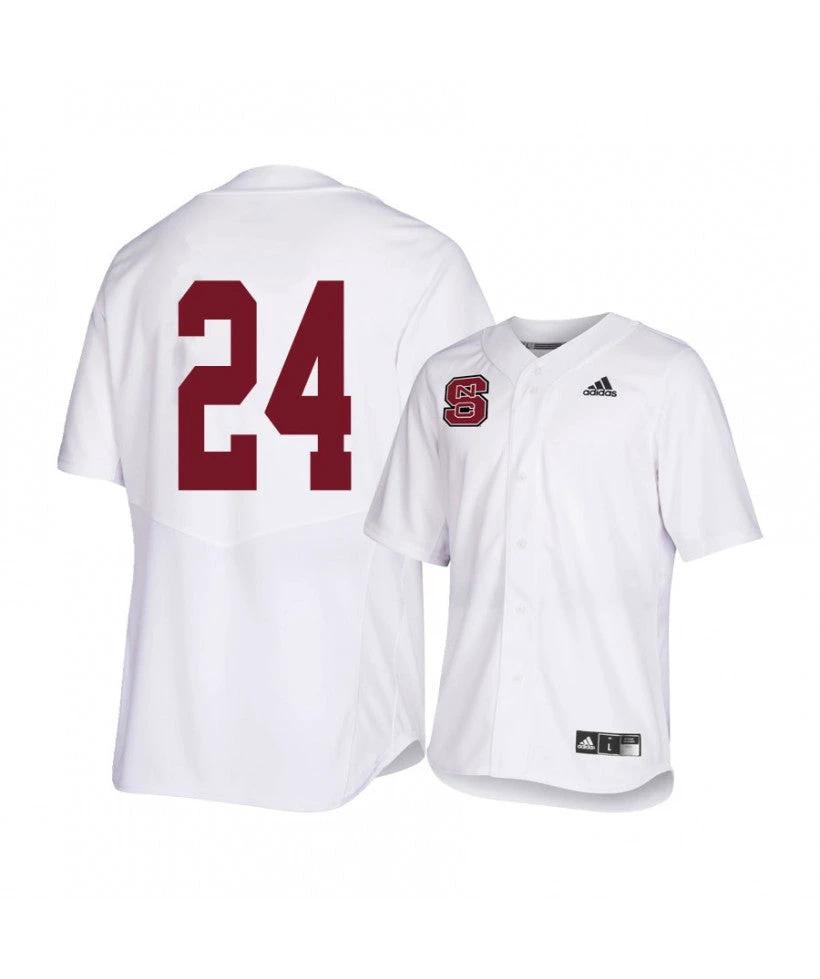 NC State Wolfpack 24 Luca Tresh White College Baseball Jersey by My Store