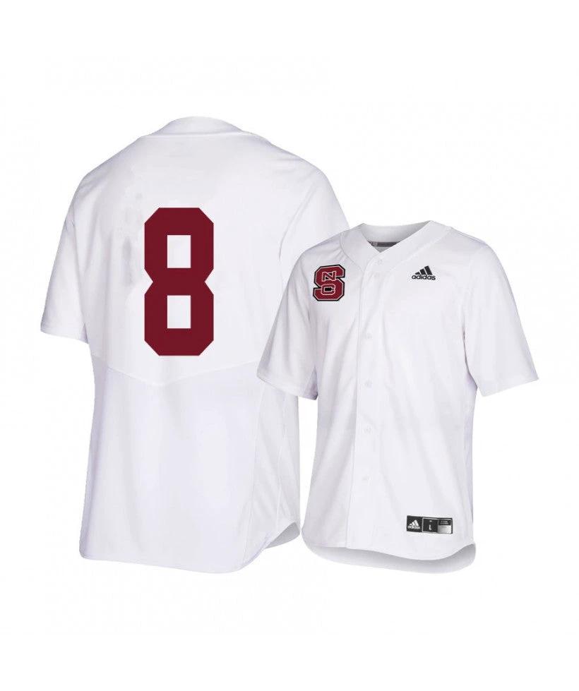 NC State Wolfpack 8 Jose Torres White College Baseball Jersey by My Store