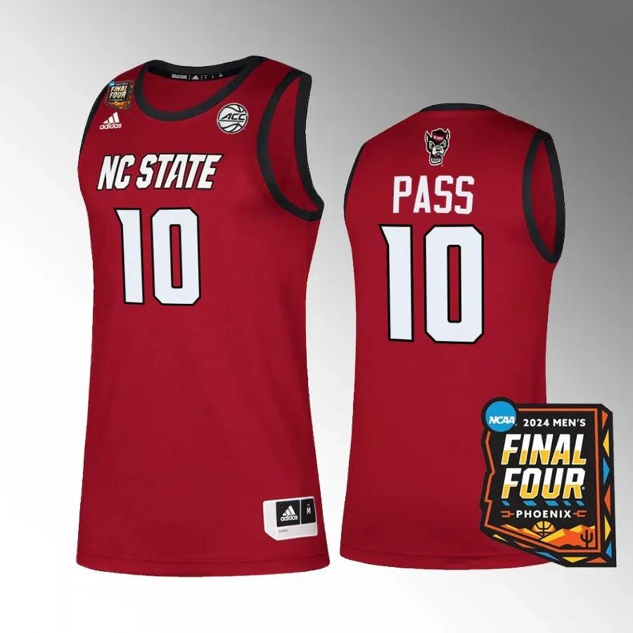 NC State Wolfpack #10 Breon Pass Jersey 2024 NCAA March Madness Final Four by My store basketball