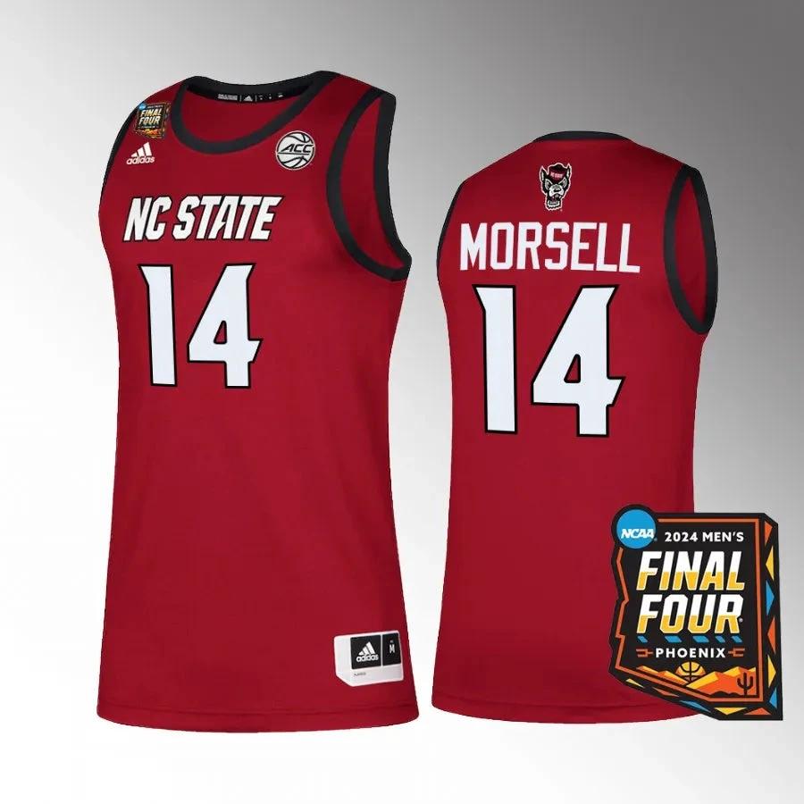 NC State Wolfpack #14 Casey Morsell Jersey 2024 NCAA March Madness Final Four by My store basketball
