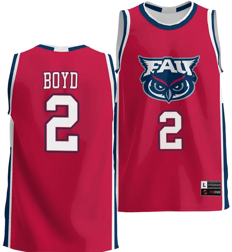 Nicholas Boyd Jersey #2 FAU Owls NIL Basketball Lightweight Red by My store basketball