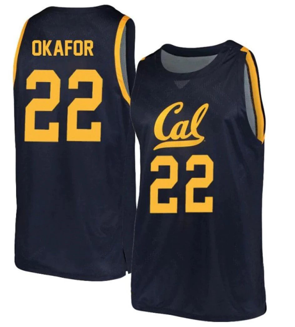ND Okafor Jersey California Golden Bears College Basketball Navy #22 by My store basketball