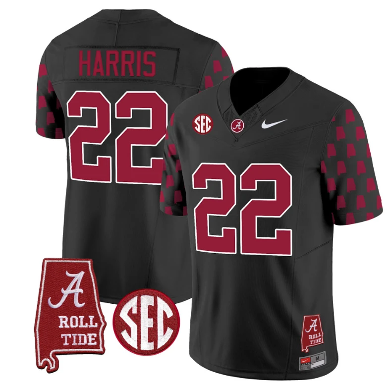 Najee Harris Jersey #22 Alabama Crimson Tide Vapor College Football Limited Stitched Black by My Store