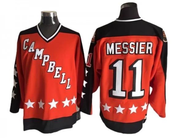NHL 1984 All Star Game Campbell #11 Mark Messier Vintage CCM Jersey - Orange by Hockey David