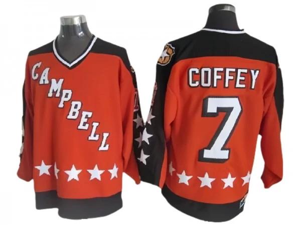 NHL 1984 All Star Game Campbell #7 Paul Coffey Vintage CCM Jersey - Orange by Hockey David